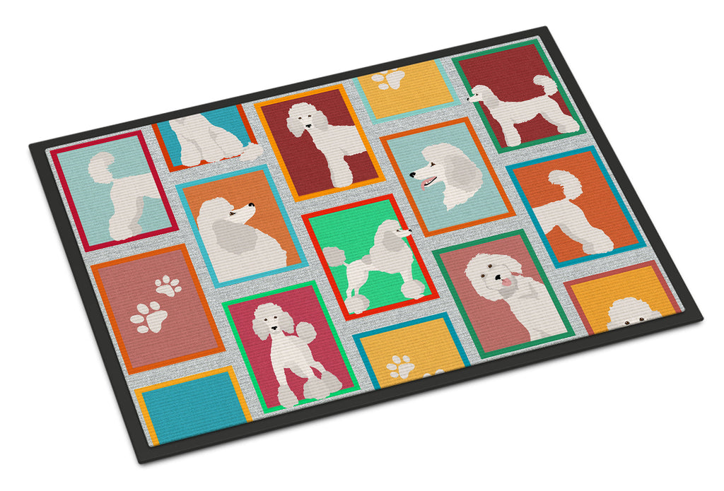 Lots of White Standard Poodle Doormat