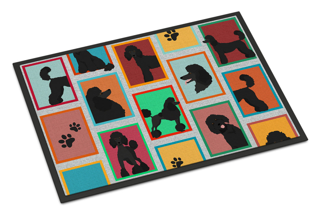 Lots of Black Standard Poodle Doormat