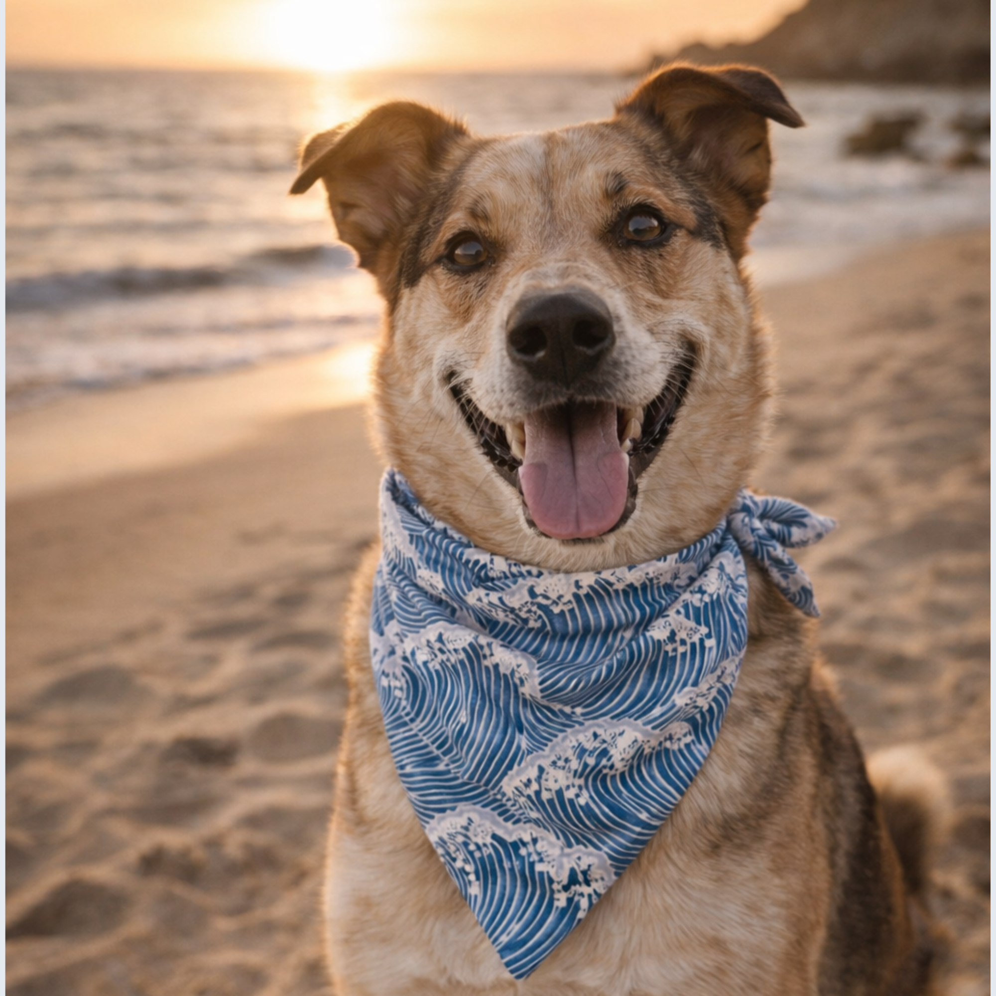 Beach Waves Dog Bandana New Arrival
